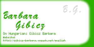 barbara gibicz business card